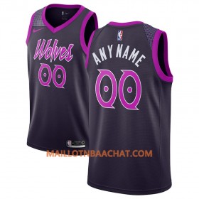 Maillot NBA Minnesota Timberwolves Personnalisable 2018-19 Nike City Edition Violet Swingman - Homme